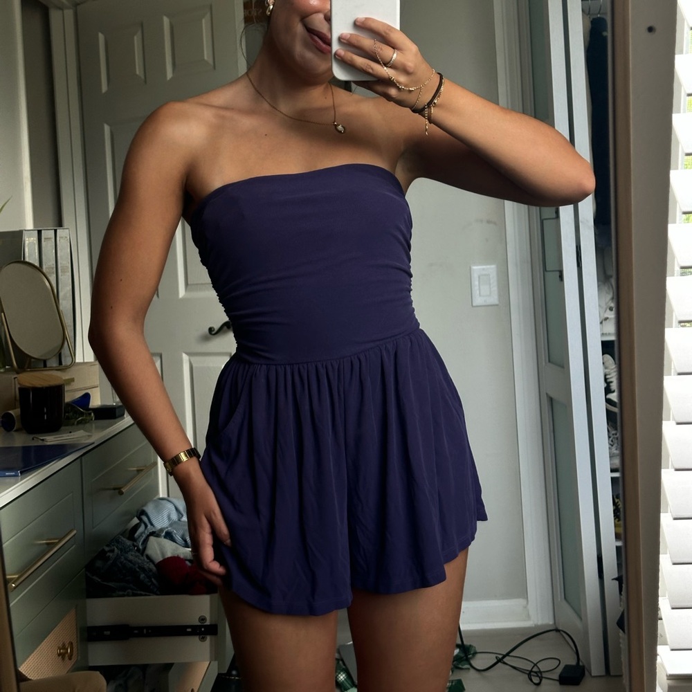 blue romper